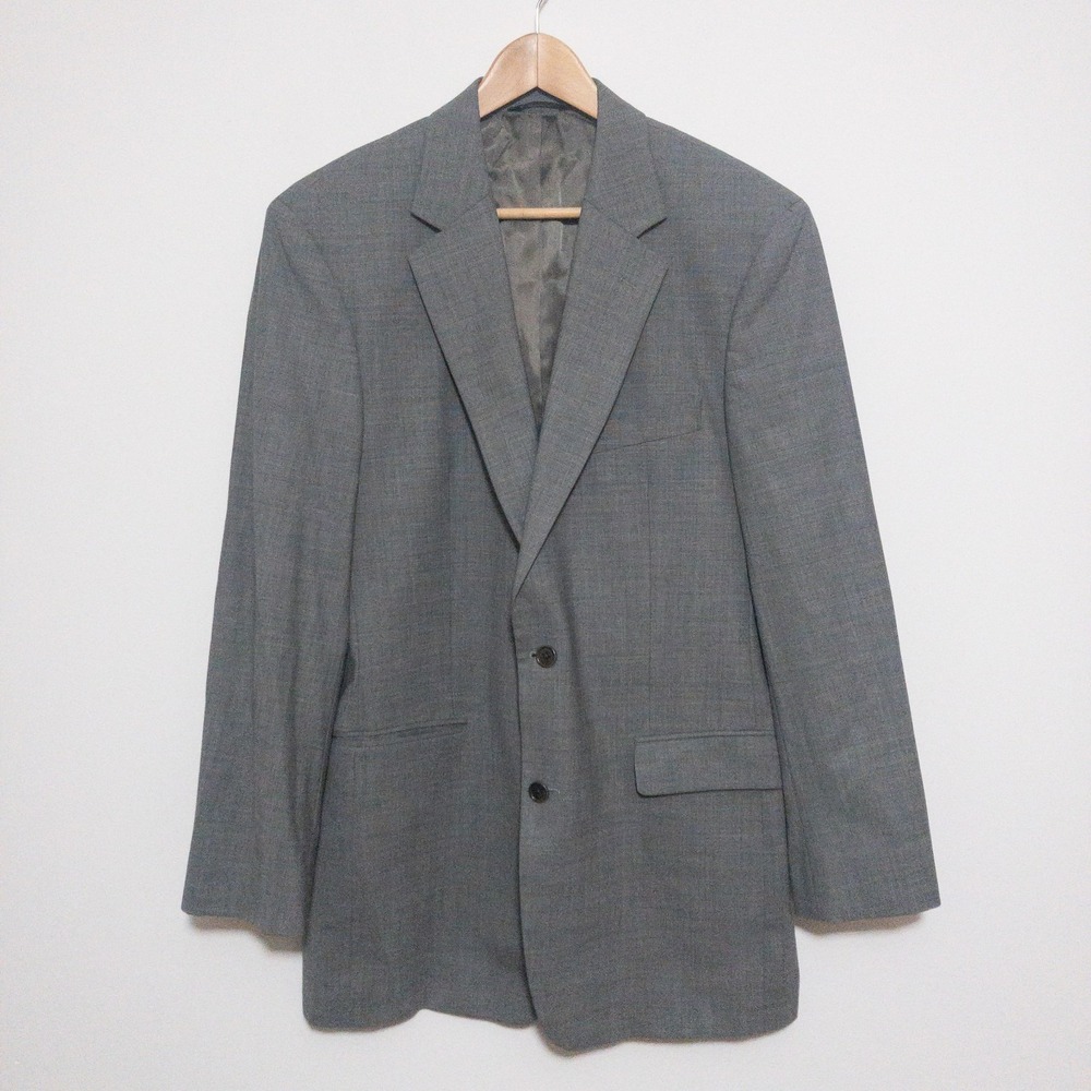 Brooks Brothers 346 Wool‎ Blend Blazer Mens Size 41L Gray Pockets